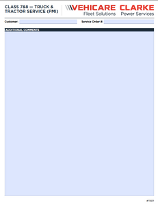 Truck & Tractor Service Form for Class  4-8